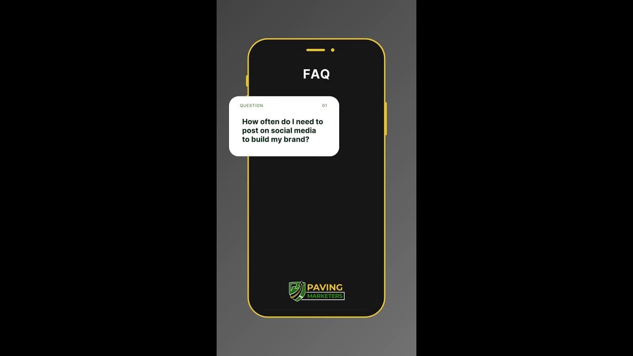 How often do you need to post on social media to build your paving company's brand?